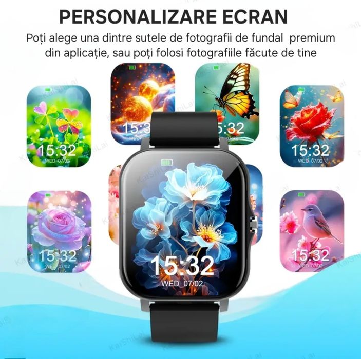 Ceas Smart Premium: apeluri, mesaje, notificări, SOS. Toate funcțiile
