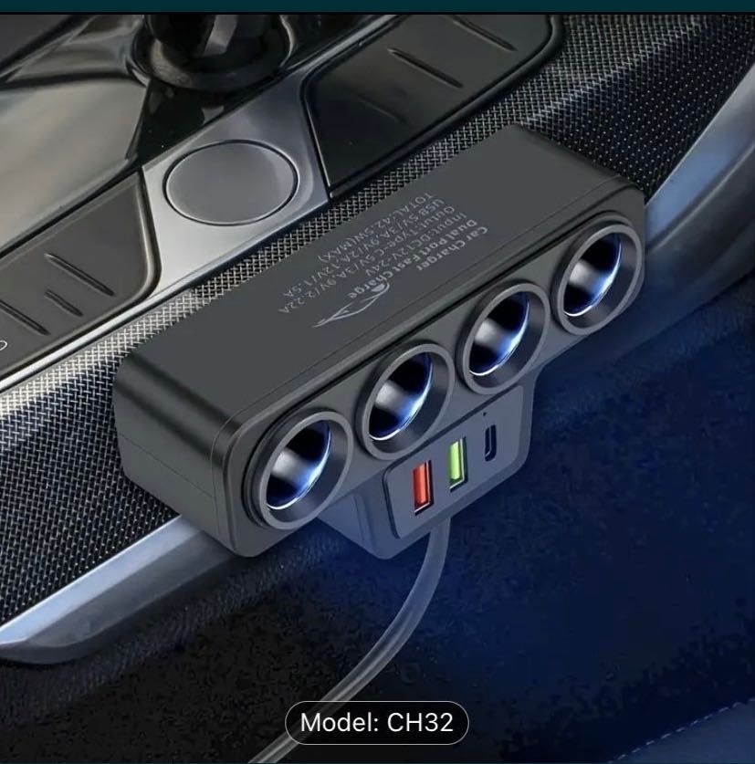 Adaptor auto 4 în 1 pentru mașină