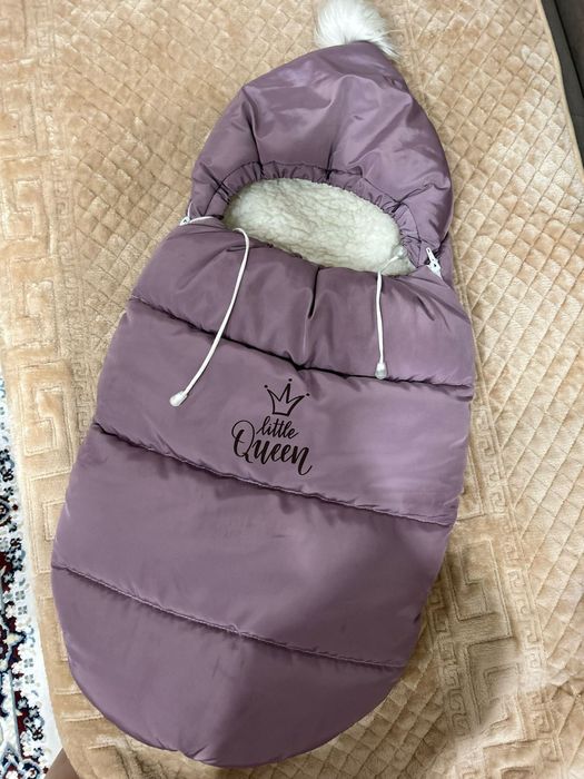 Зимним конверт для новорожденных овчина