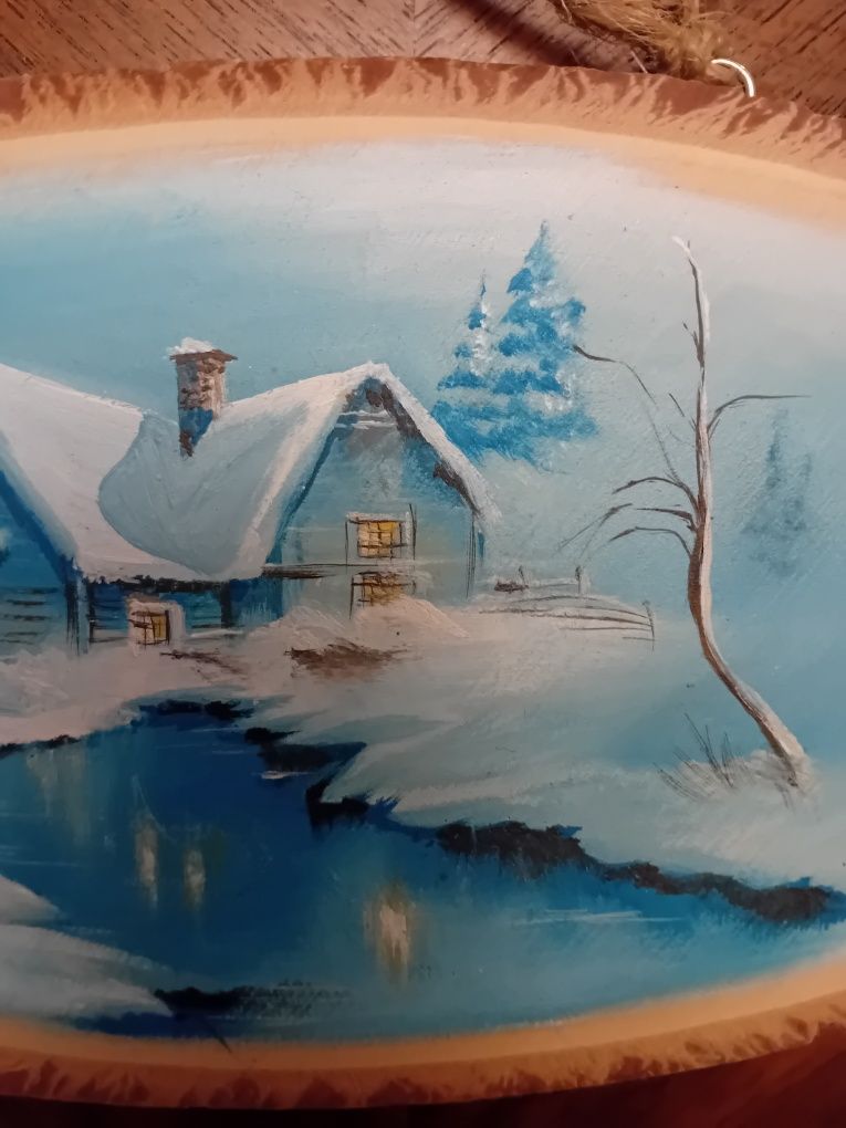 Картина" Русская зима" 30х12 .масло