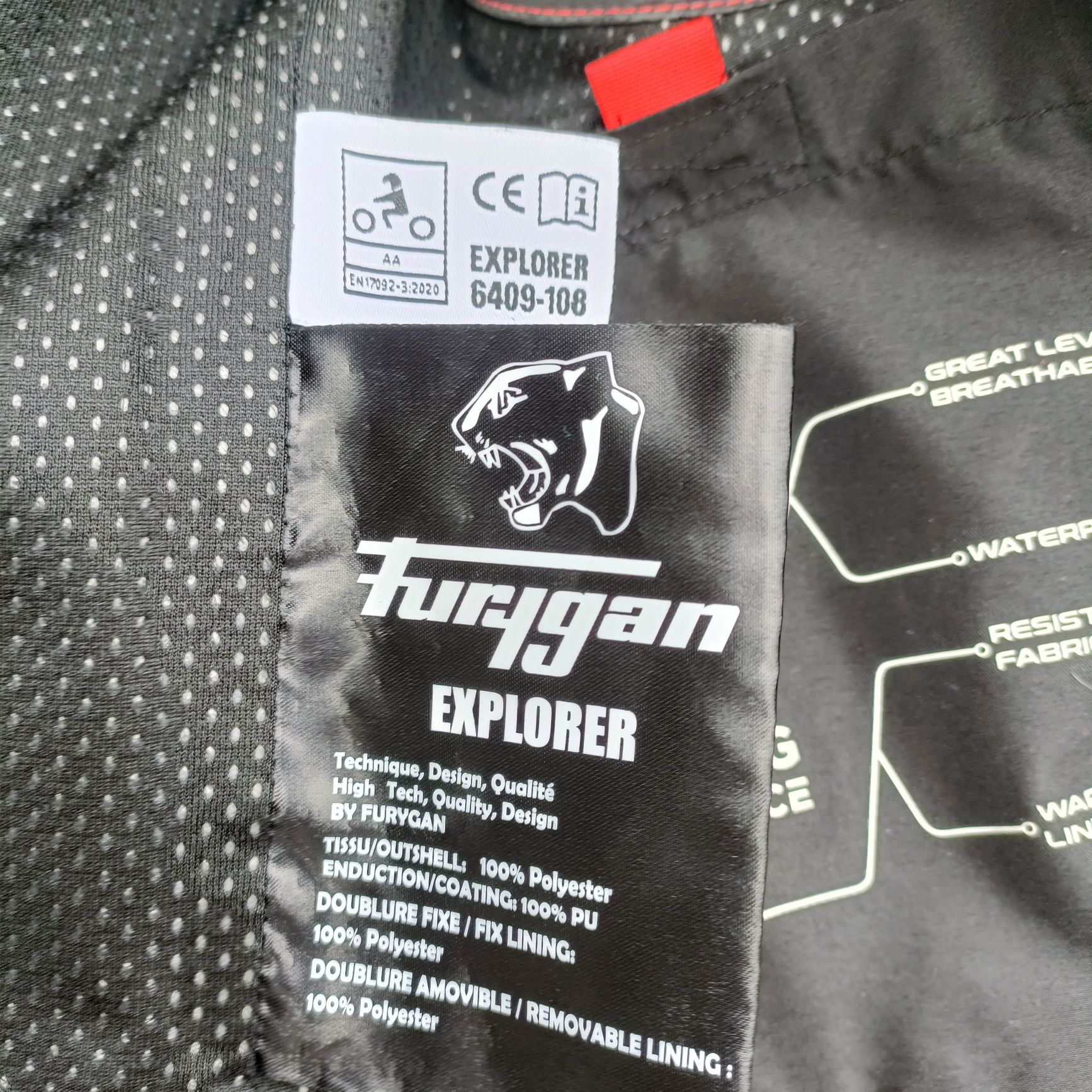 Geaca Moto Adventure Furygan Explorer AA/D3O marime S