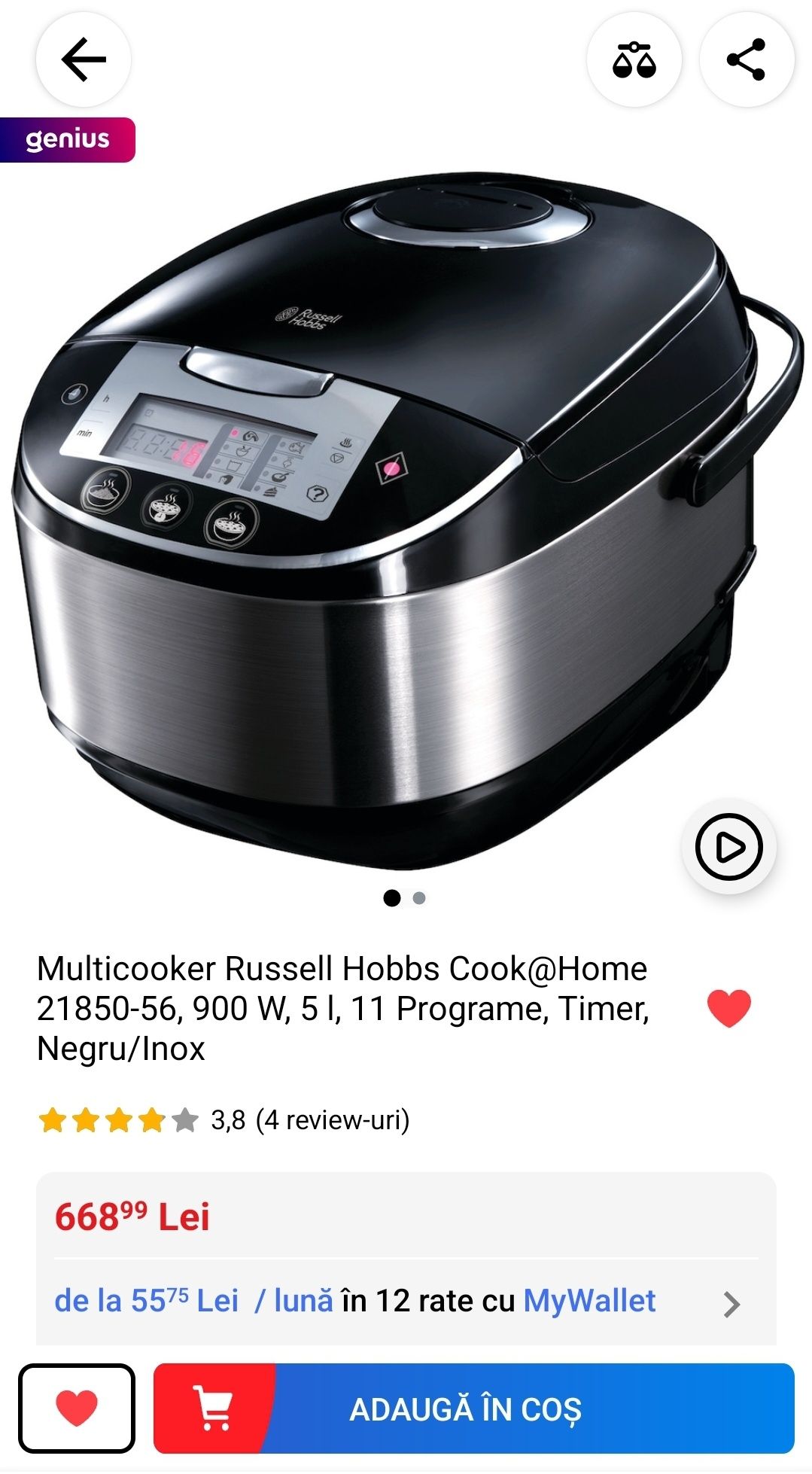 Vand Multicooker Russell Hobbs Cook Home