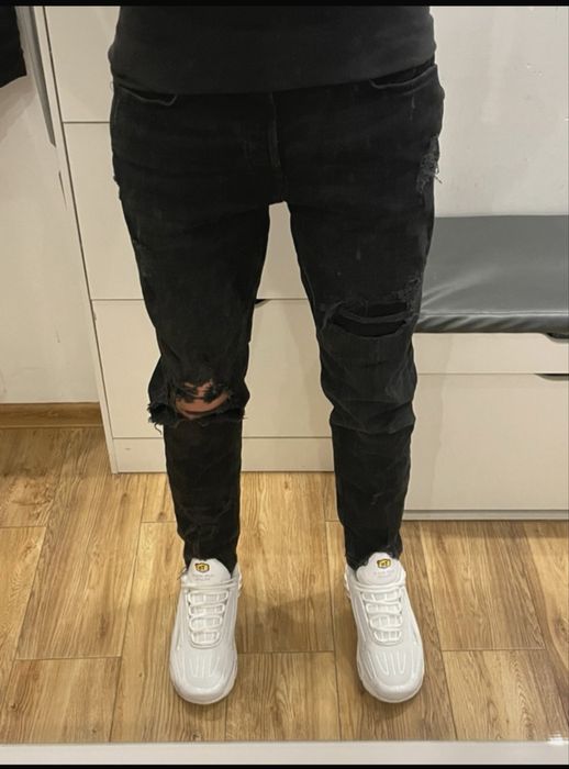 Bershka Slim Fit Ripped Jeans