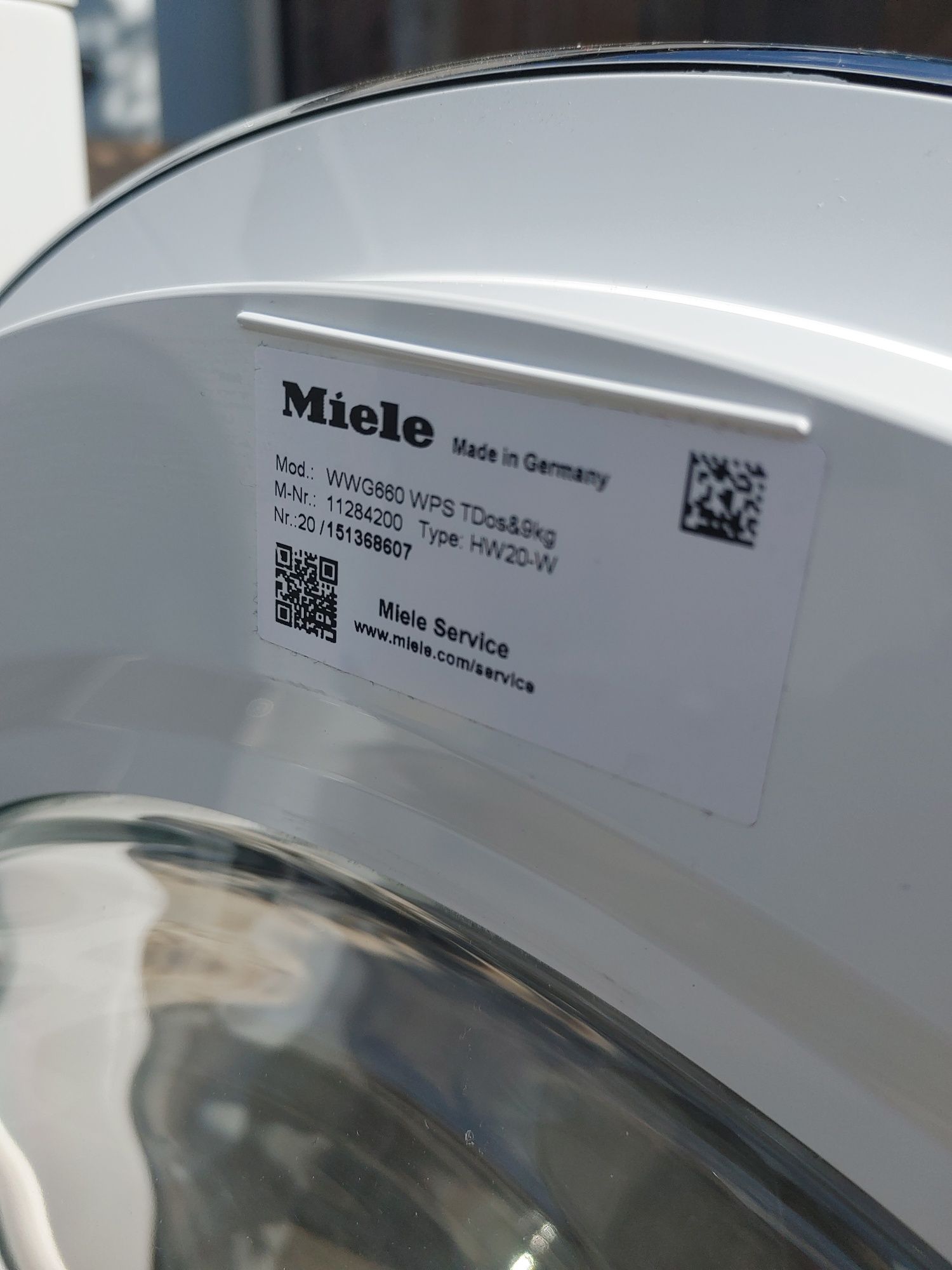 2022 Пералня Miele WWG660 9kg/1400rpm