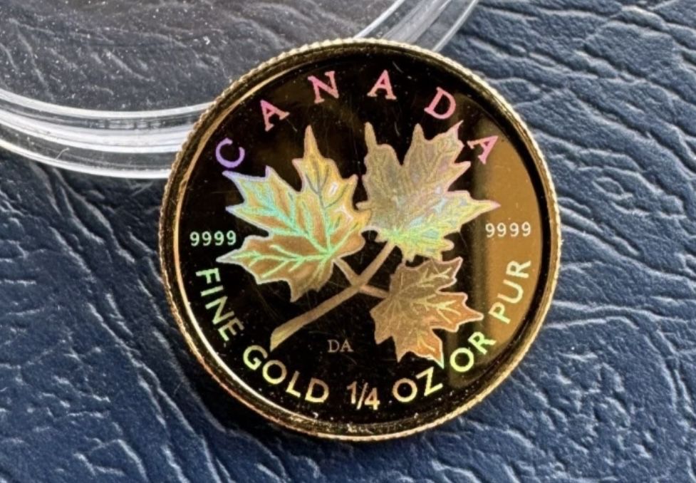 2001,$10 Canada Gold 1/4Oz. Златна монета