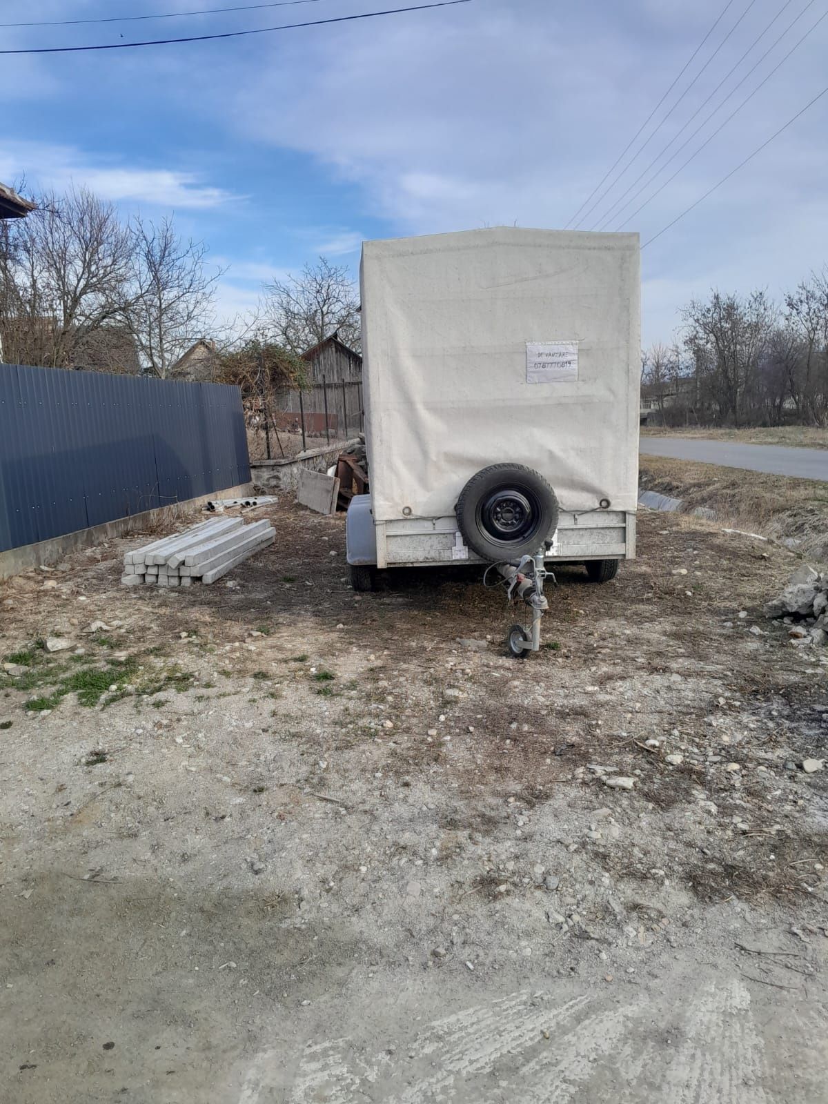 Remorca auto cu prelată de 1600kg