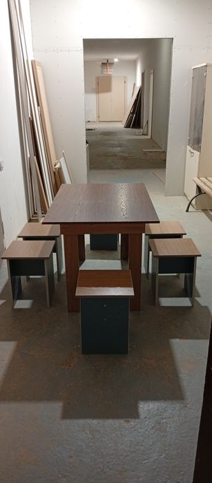 1 шт стол и табуретка 6 шт комплекть