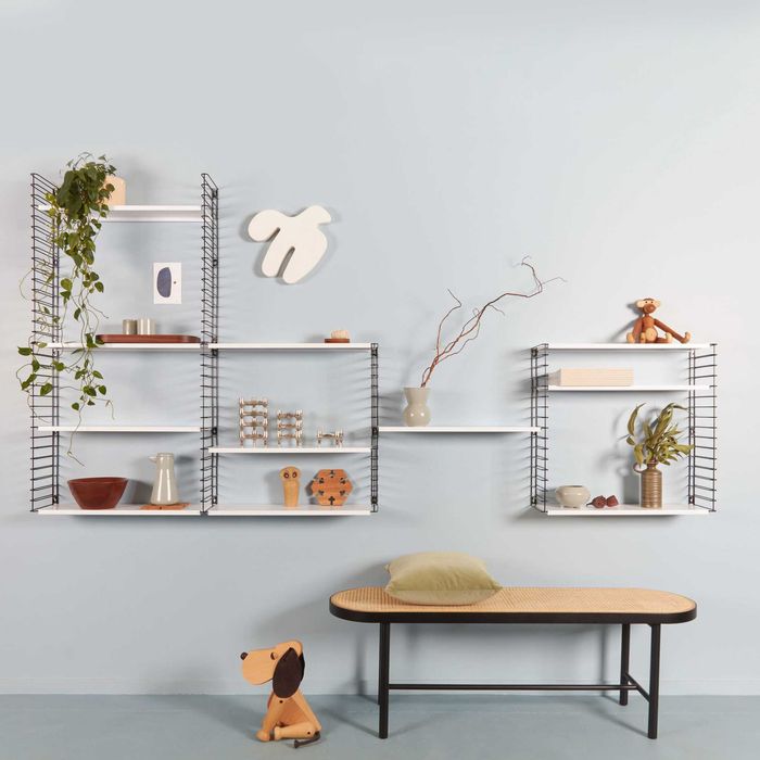 Tomado rafturi etajere perete sistem modular metal Adriaan Dekker