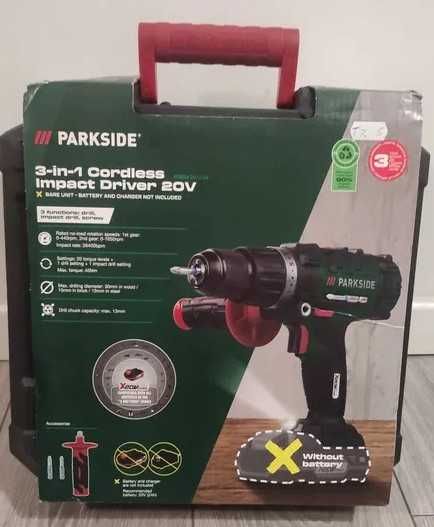 Bormasina Noua cu percutie 3 in 1 Parkside pe acumulator de 20 V