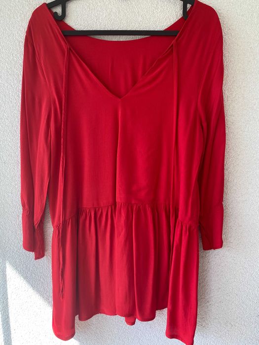 Rochie rosu mac, de vara, vascoza, nou, marime S
