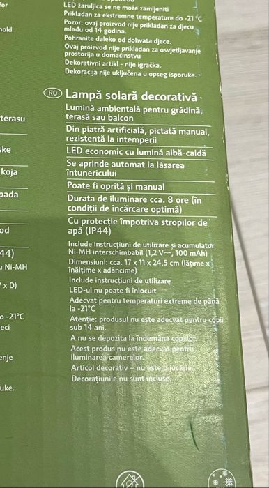 Lampa solara decorativa