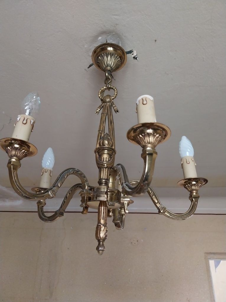 Candelabru, lustra veche,bronz