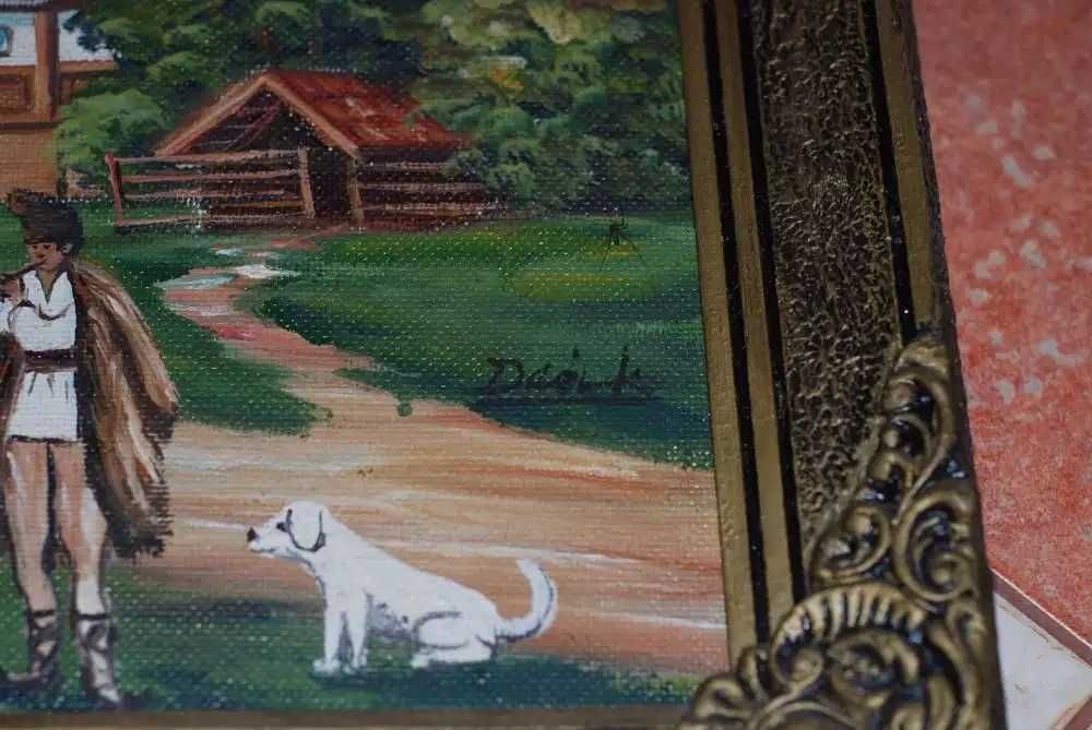 Tablou DEAK (ciobanasul ) pictura veche in ulei