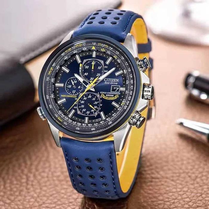 Мъжки ръчен Часовник Citizen Blue Angels World Chronograph дата,ден ч