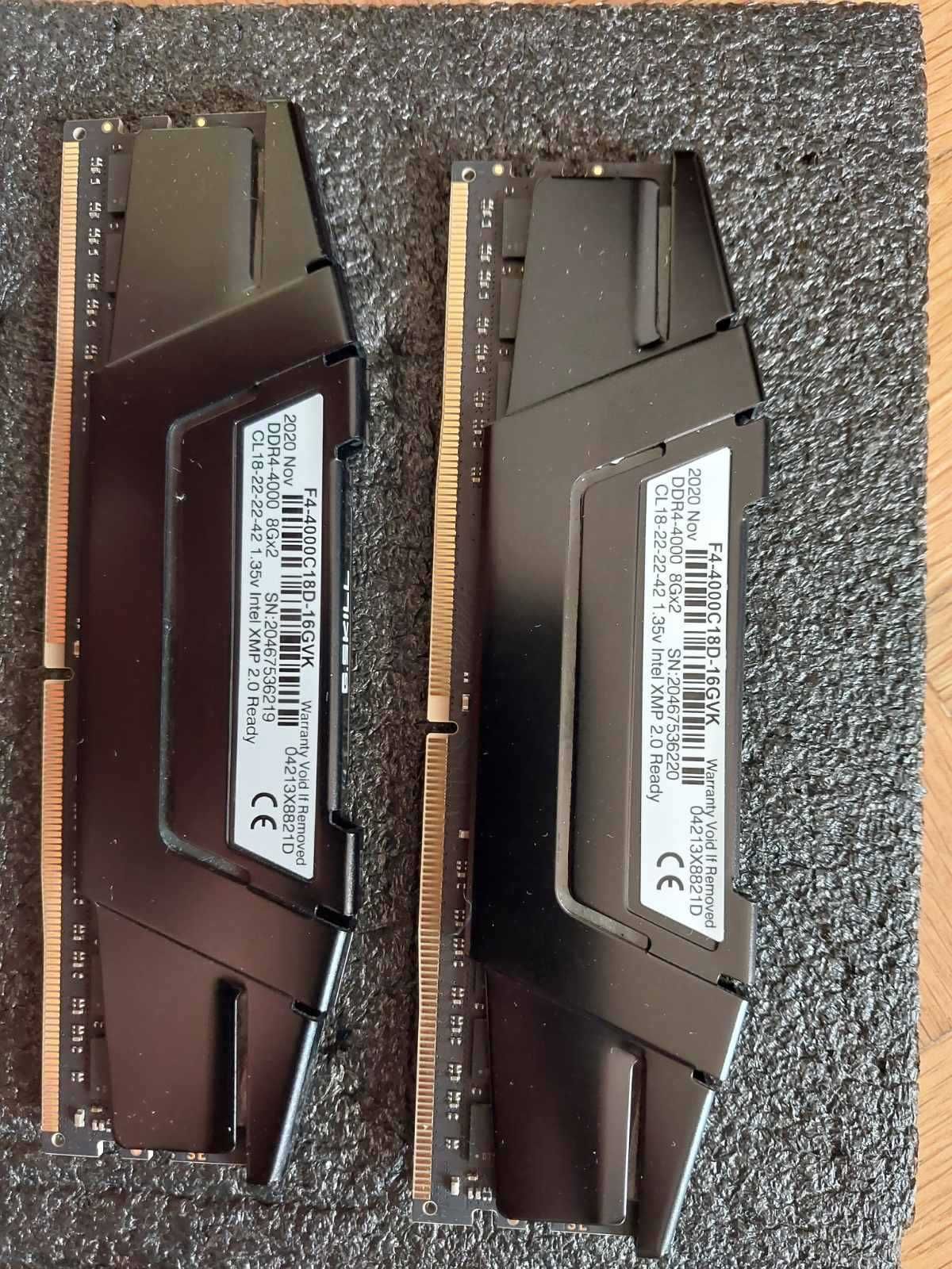 16GB DDR4 G.Skill Ripjaws 4000Mhz, Patriot Viper 4400Mhz