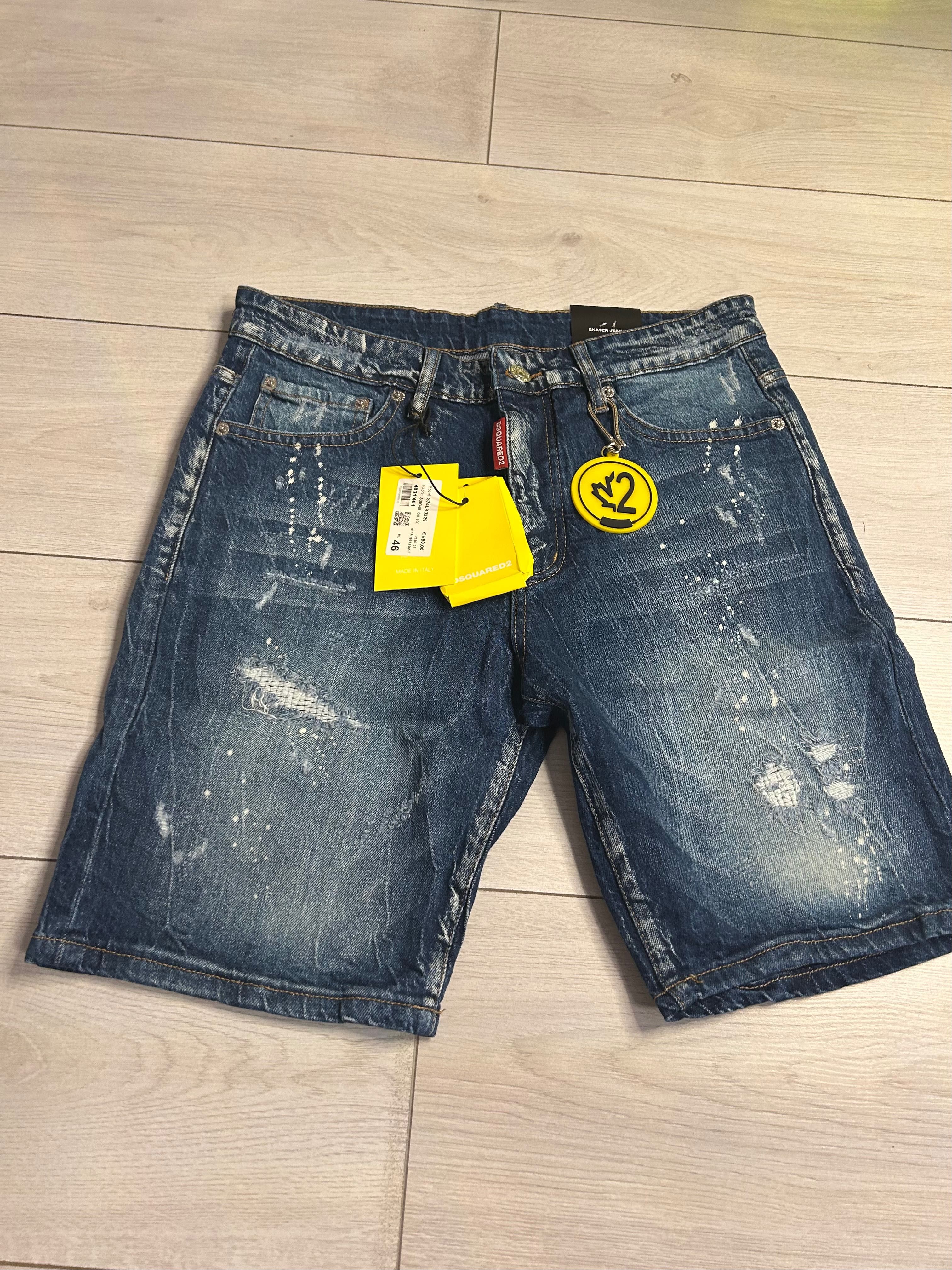 Blugi scurți Dsquared 2 albaștri new collection 2025