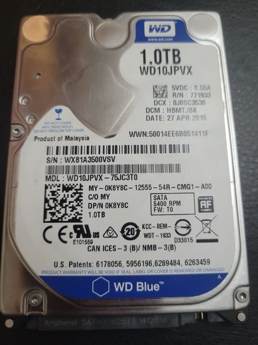 Продаю жёсткий диск на 1 Тб