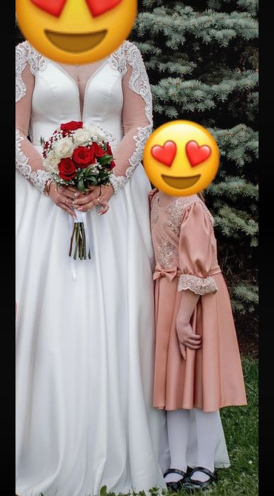 Rochie satin fete 122-128