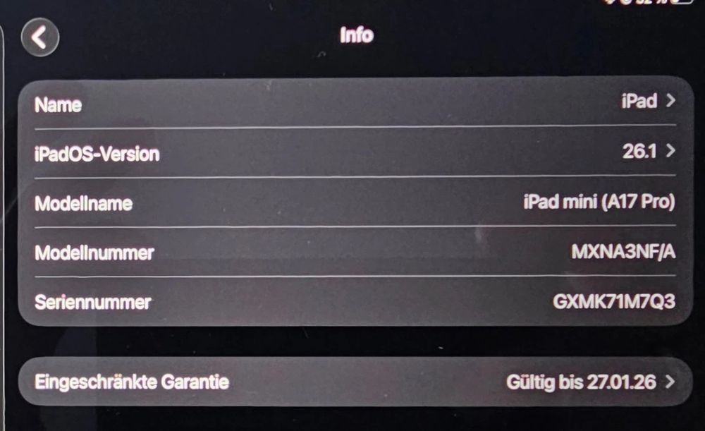 Apple iPad Mini 7 A17pro 2024 256GB Space Grey