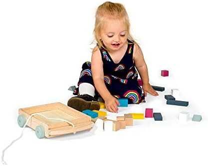 Нова Детска играчка дървена количка образователна игра с форми цвят