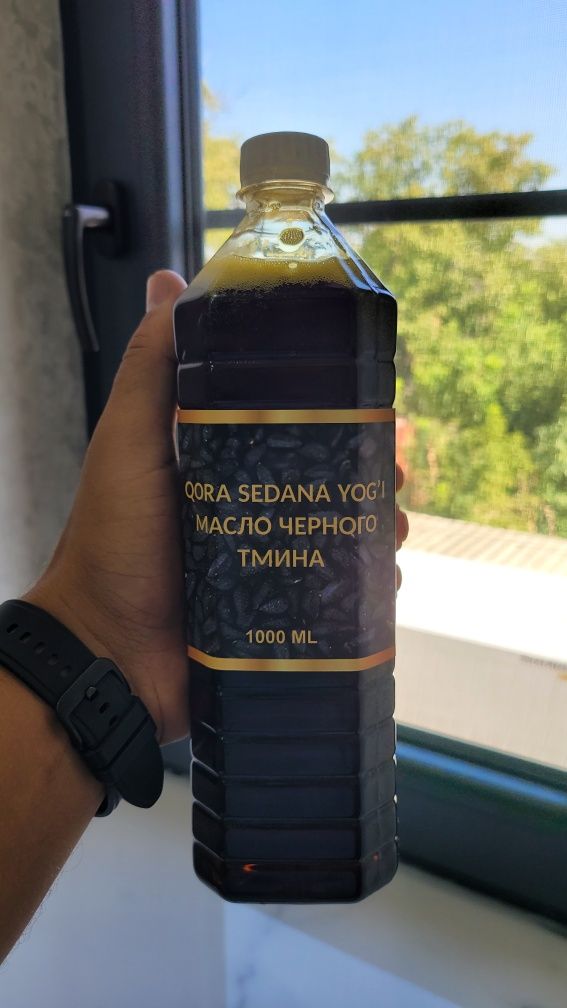 Qora sedana yo'i масло черного тмина 1л
МАСЛО ЧЕРНОГО
ТМИНА
1000 ML
МА