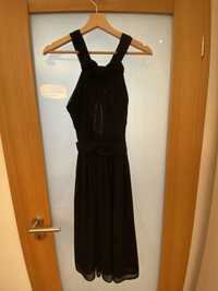 Rochie Zara, neagra, din voal, cu decolteu la spate, marimea S