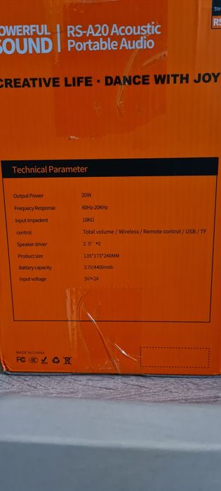 Boxa portabila si radio model RS-A20