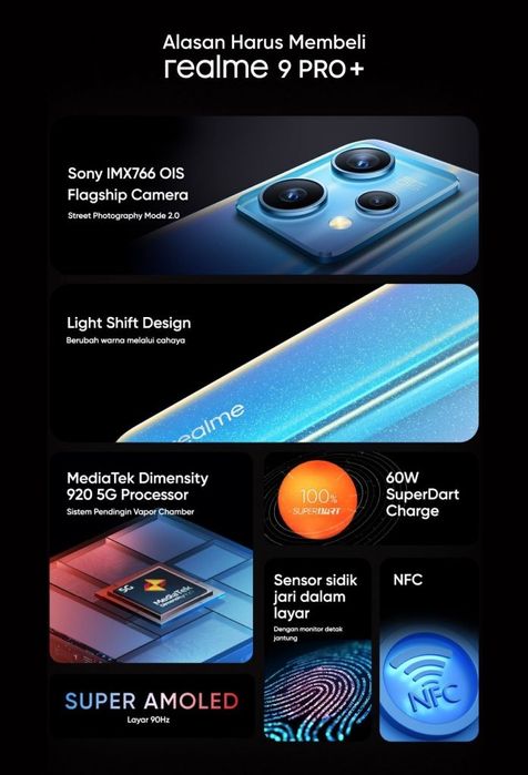 Realme 9pro 5G , 8 x 128gb