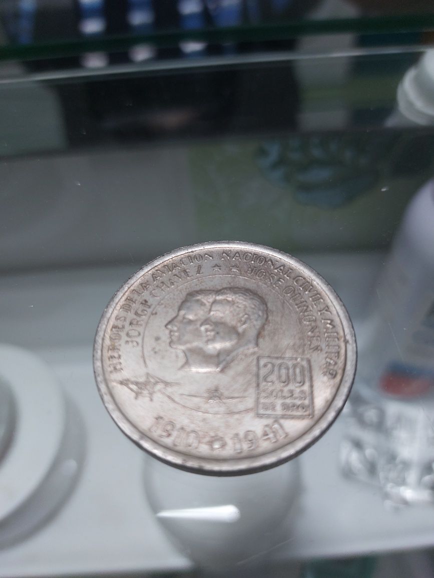 Monedă argint comemorativa peruviana 1910-1941