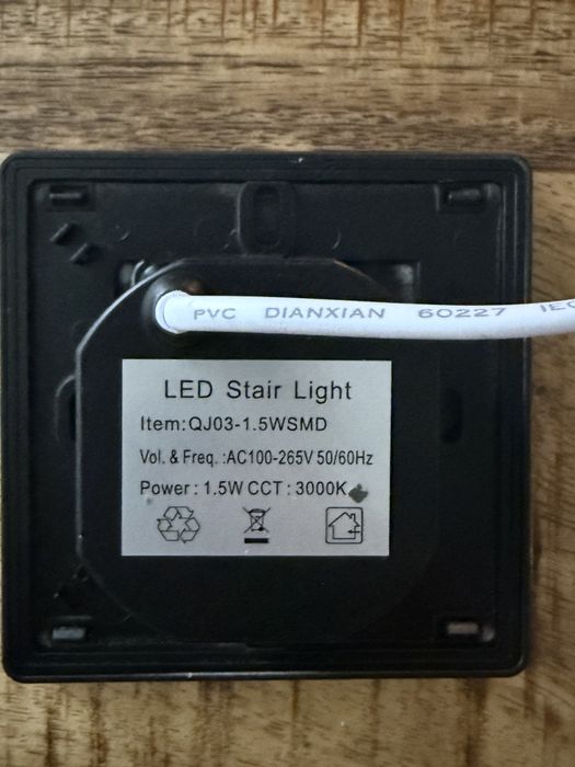 Corp de iluminat LED pentru scări STEP LIGHT LED/1,5W/230V negru