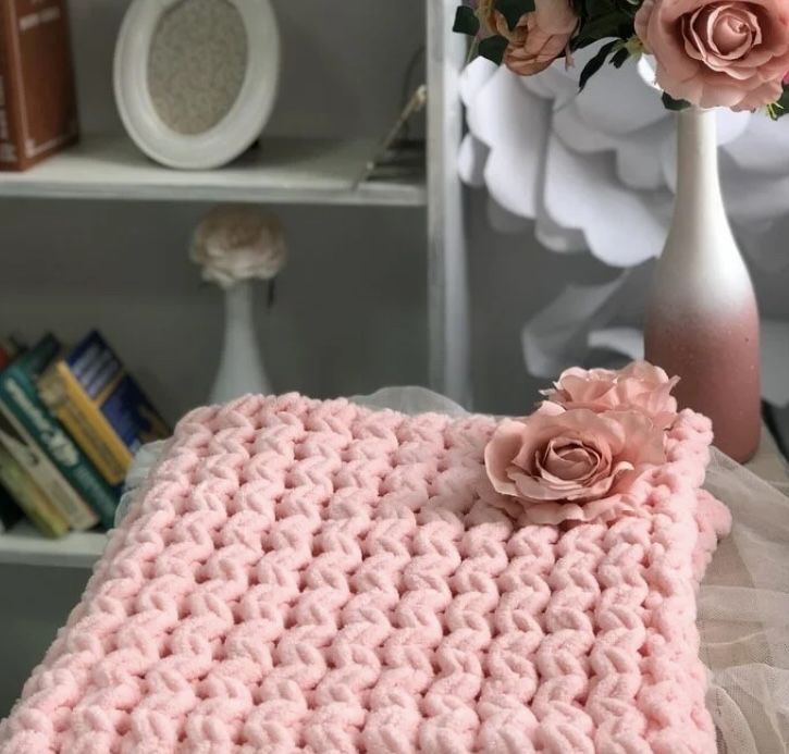 Ръчно плетено бебешко одеало