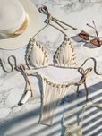 Costum de Baie C321 Bej Push Up Brazilian Set Bikini