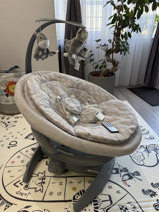 Електрическа бебешка люлка Lorelli Toscana Grey