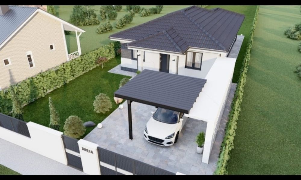 Vând urgent teren intravilan 12 arii cu proiect de casă Lucian Blaga