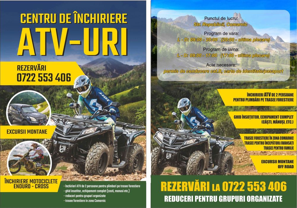 Centru inchiriere ATV - uri , Comarnic.off-road, , excursii montane