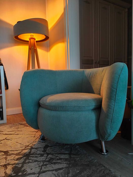 Doua Fotolii stofa turcoaz