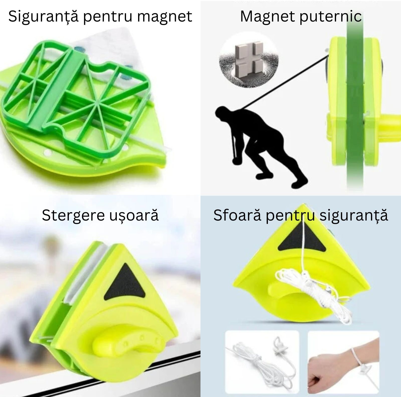 Stergator de geamuri cu magnet