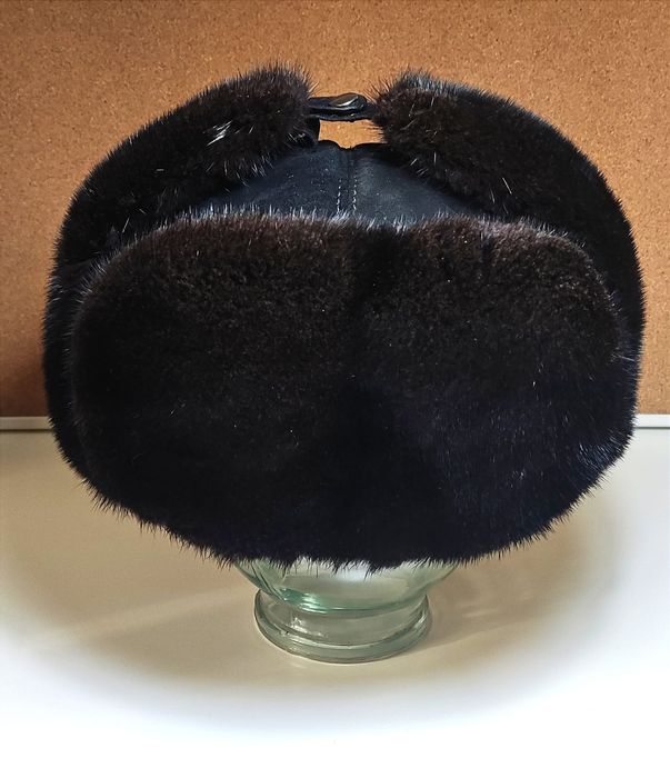 Шапка-ушанка норковая