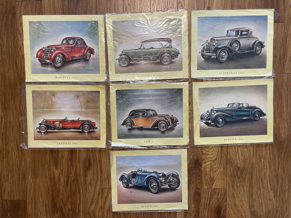 Комплект картини ретро автомобили