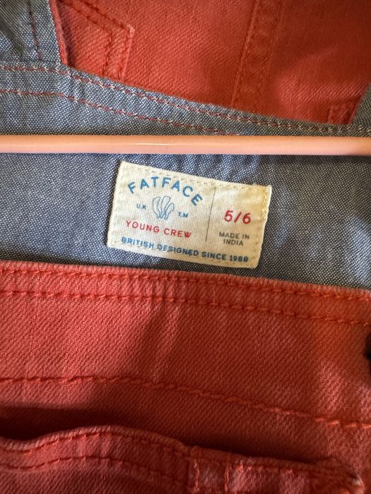 Sarafan de blugi rosu caramiziu Fat Face UK 5-6 ani