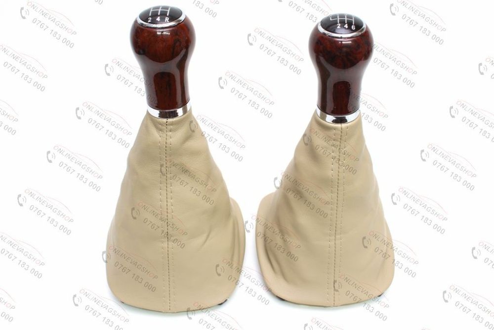 Manson negru/crem nuca schimbator Mahon pt VW Passat 3BG in 5/6 viteze