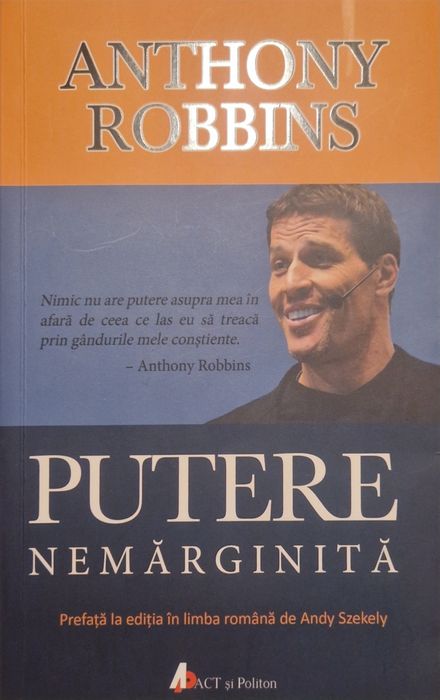 Vând cartea Putere nemărginită, autor Anthony Robbins