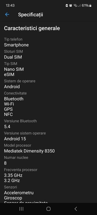 Telefon mobil OPPO Reno13, Dual SIM, 12GB RAM, 256GB, 5G, Luminous Blu