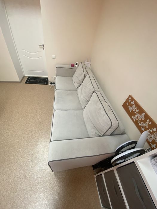 Диван раскладной серый