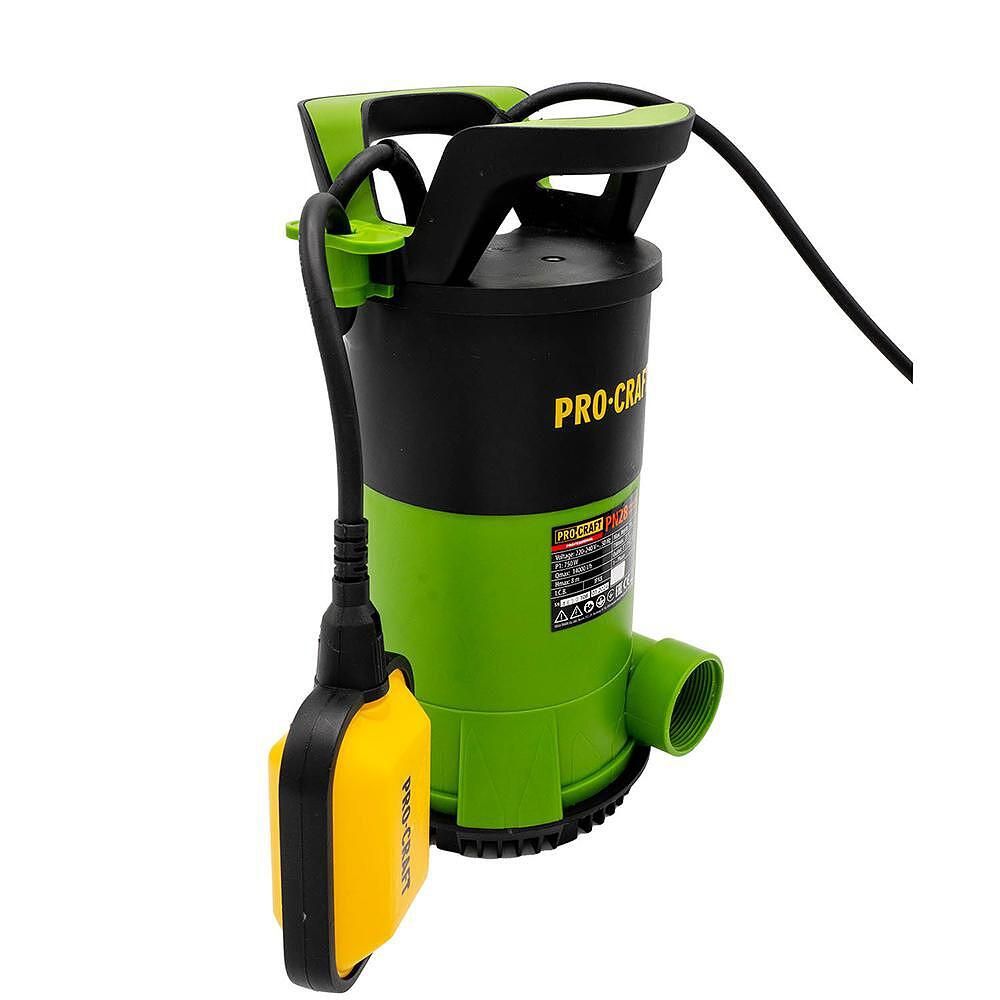 Дренажна помпа потопяема за чиста и мръсна вода, PROCRAFT PN28, 750W,