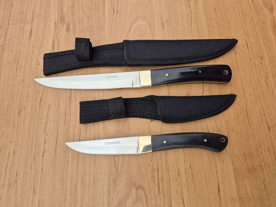 Руски нож Охотник,фултанг с текстилна кания,два модела