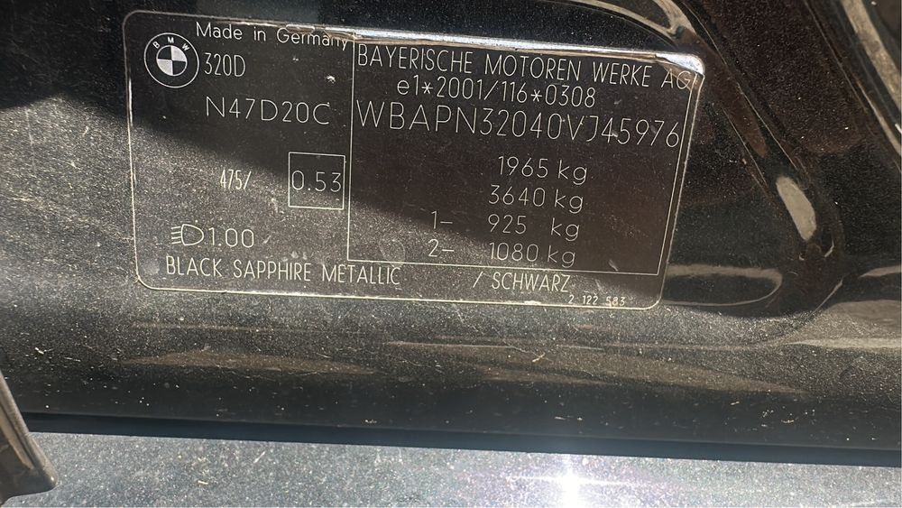 Bmw FL 2010 320d 177cp Euro 5 Automat km reali volan dreapta