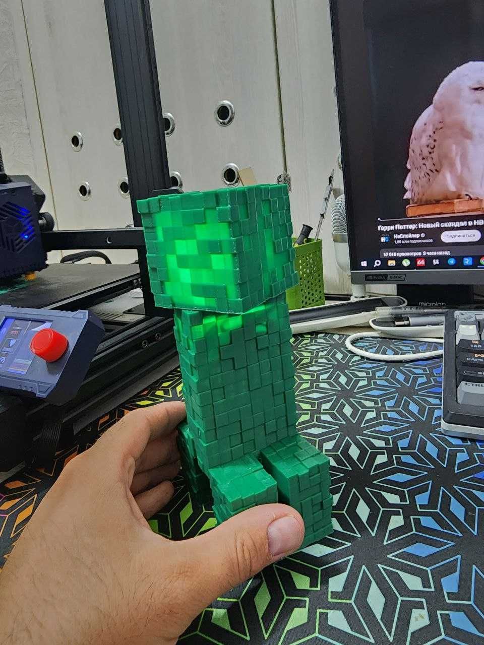 Ночник Creeper Minecraft | 3D печать на заказ