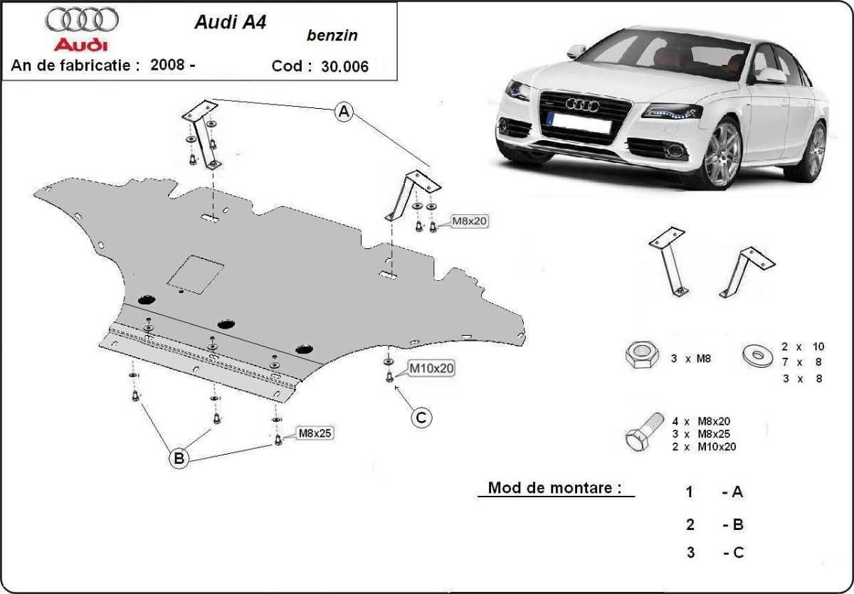 Метална кора под двигател скорости Audi A4 B8 2008г – 2015г