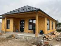 Casa din lemn cabane tip Aframe la gata sau la rosu